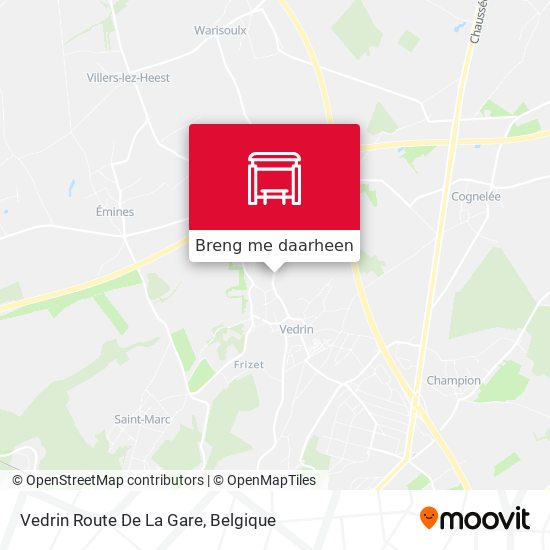 Vedrin Route De La Gare kaart