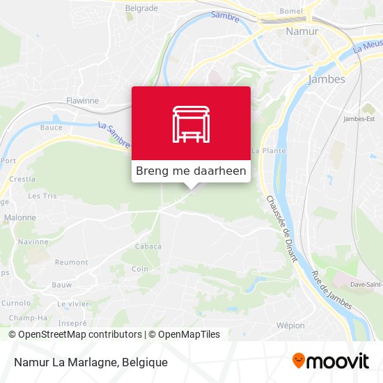 Namur La Marlagne kaart