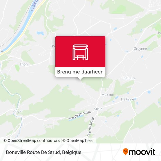 Boneville Route De Strud kaart