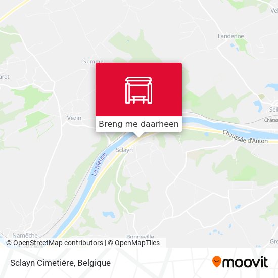 Sclayn Cimetière kaart
