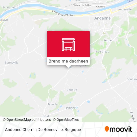 Andenne Chemin De Bonneville kaart
