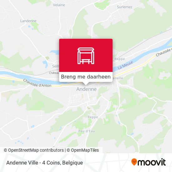 Andenne Ville - 4 Coins kaart