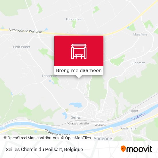 Seilles Chemin du Poilsart kaart