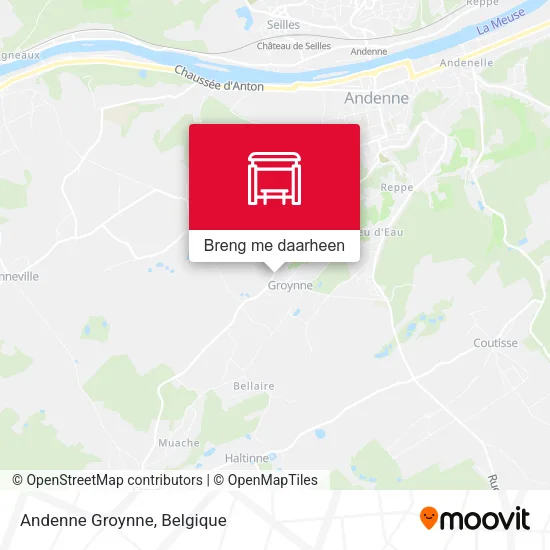 Andenne Groynne kaart