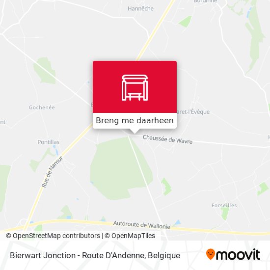 Bierwart Jonction - Route D'Andenne kaart