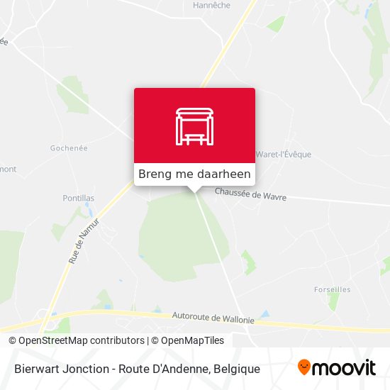 Bierwart Jonction - Route D'Andenne kaart