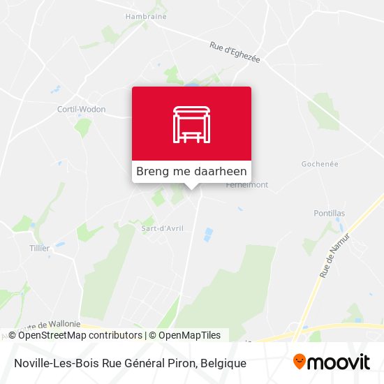 Noville-Les-Bois Rue Général Piron kaart