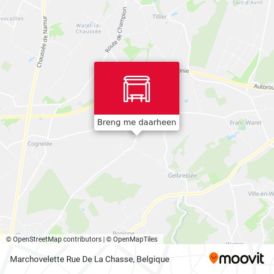 Marchovelette Rue De La Chasse kaart