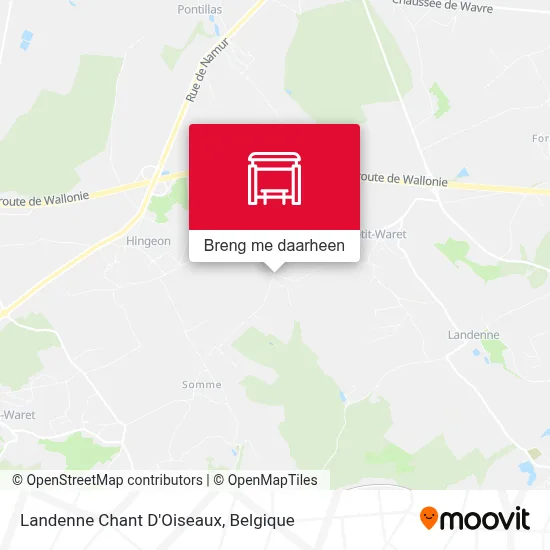 Landenne Chant D'Oiseaux kaart