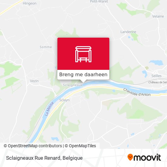 Sclaigneaux Rue Renard kaart