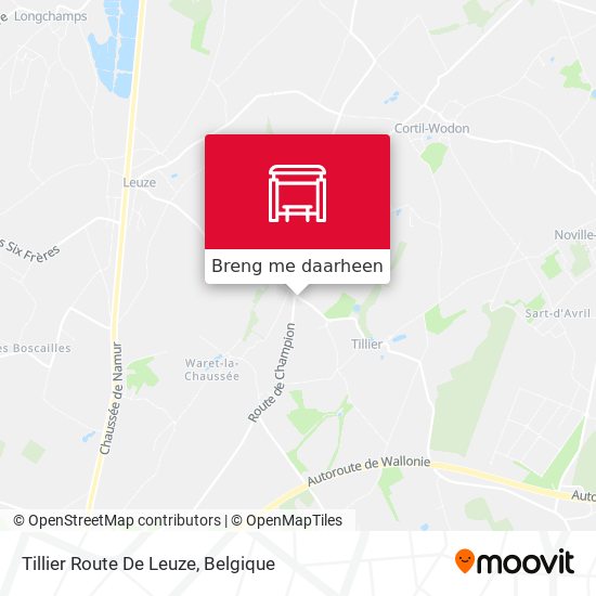 Tillier Route De Leuze kaart