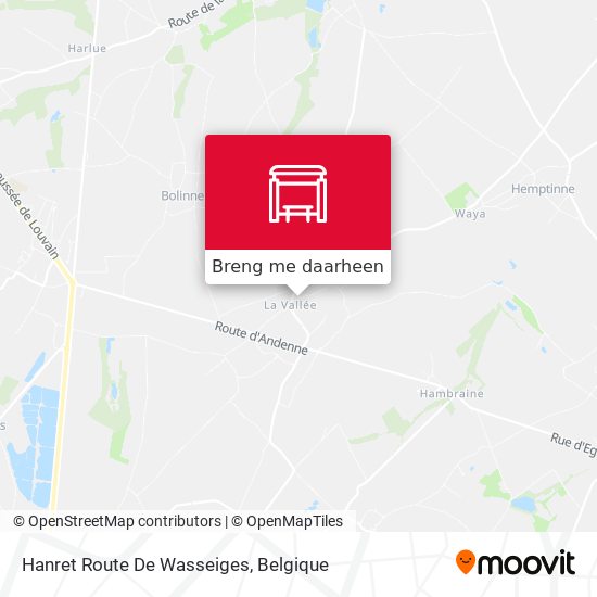 Hanret Route De Wasseiges kaart