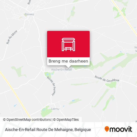 Aische-En-Refail Route De Mehaigne kaart