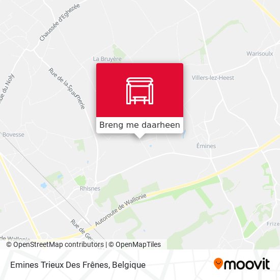 Emines Trieux Des Frênes kaart