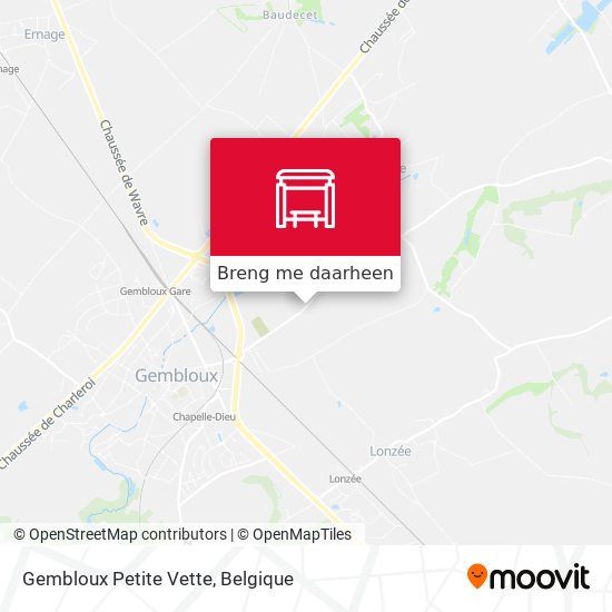 Gembloux Petite Vette kaart