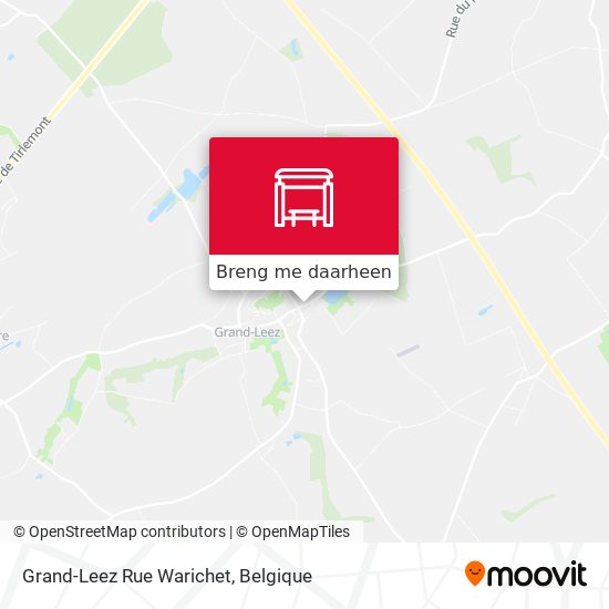 Grand-Leez Rue Warichet kaart