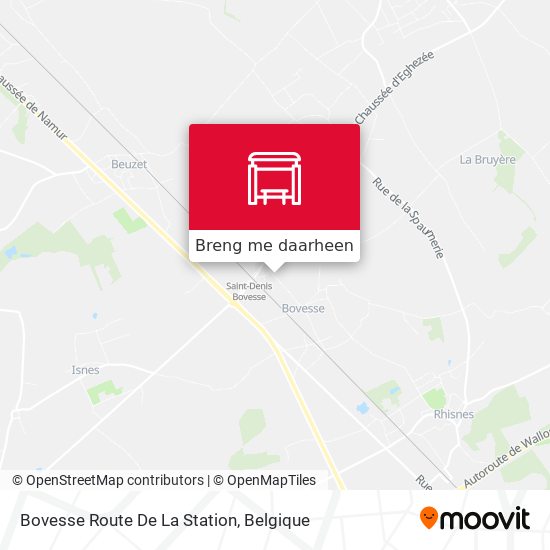 Bovesse Route De La Station kaart