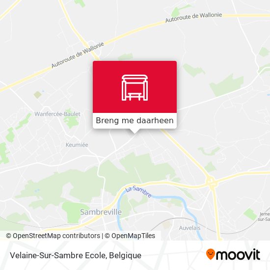 Velaine-Sur-Sambre Ecole kaart