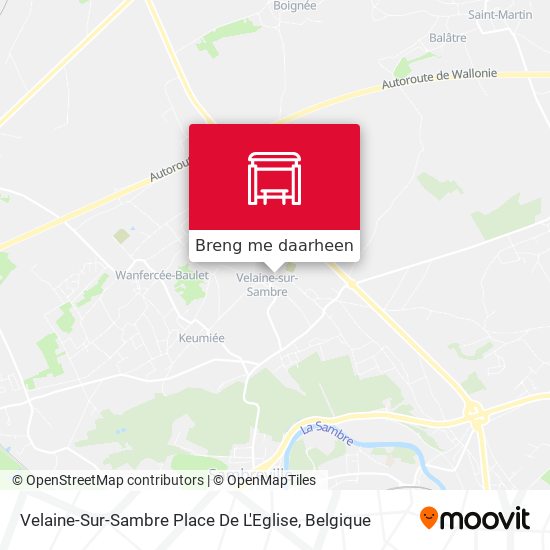 Velaine-Sur-Sambre Place De L'Eglise kaart