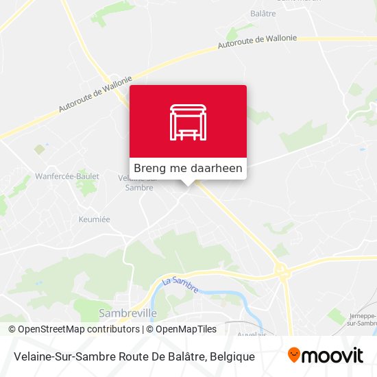 Velaine-Sur-Sambre Route De Balâtre kaart