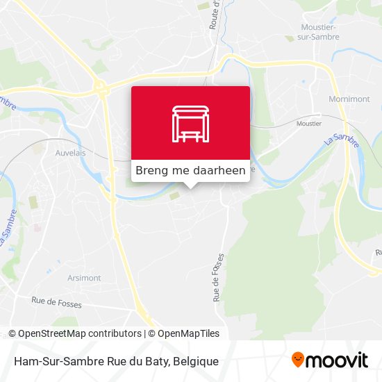 Ham-Sur-Sambre Rue du Baty kaart