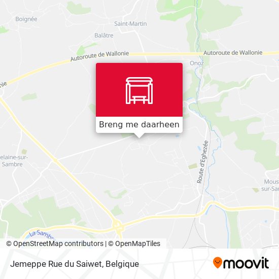Jemeppe Rue du Saiwet kaart