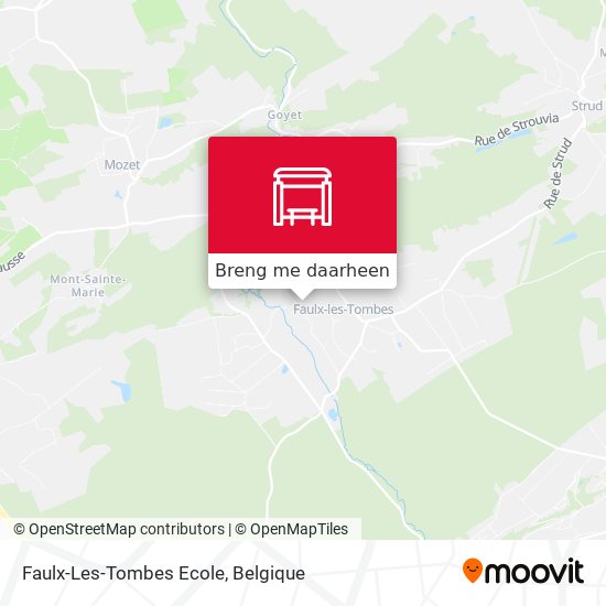Faulx-Les-Tombes Ecole kaart