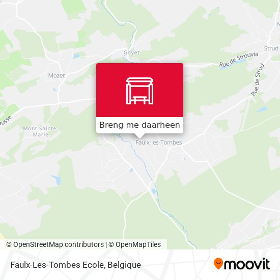Faulx-Les-Tombes Ecole kaart