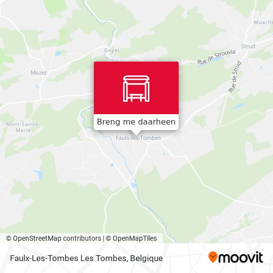 Faulx-Les-Tombes Les Tombes kaart