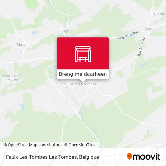 Faulx-Les-Tombes Les Tombes kaart