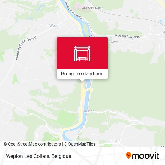 Wepion Les Collets kaart