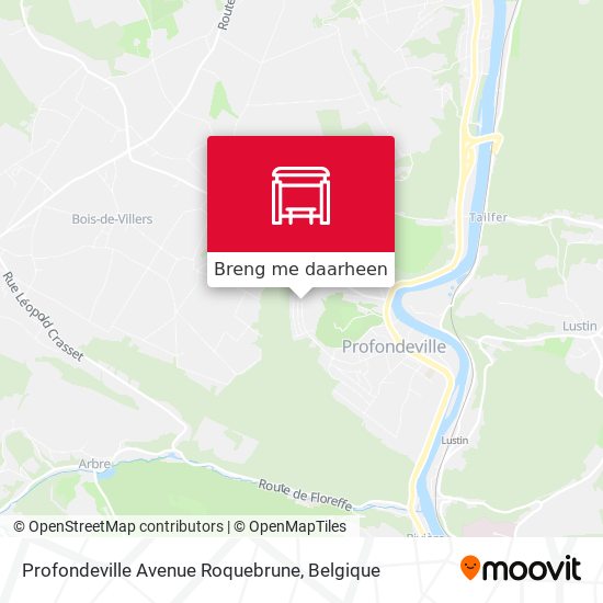 Profondeville Avenue Roquebrune kaart