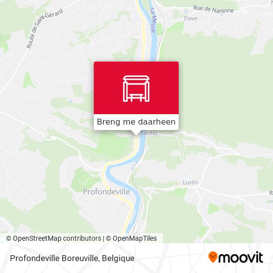 Profondeville Boreuville kaart