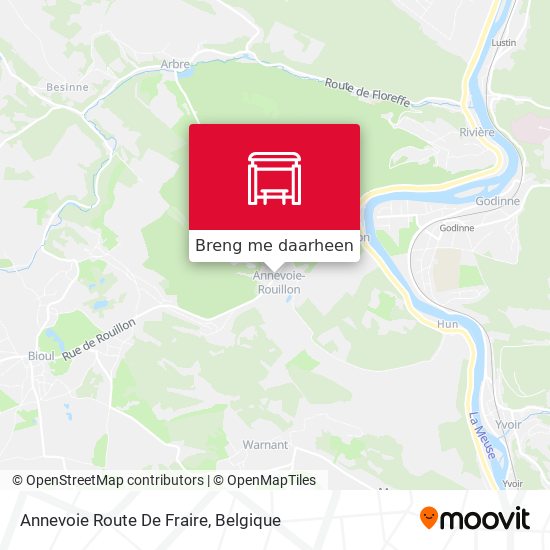 Annevoie Route De Fraire kaart