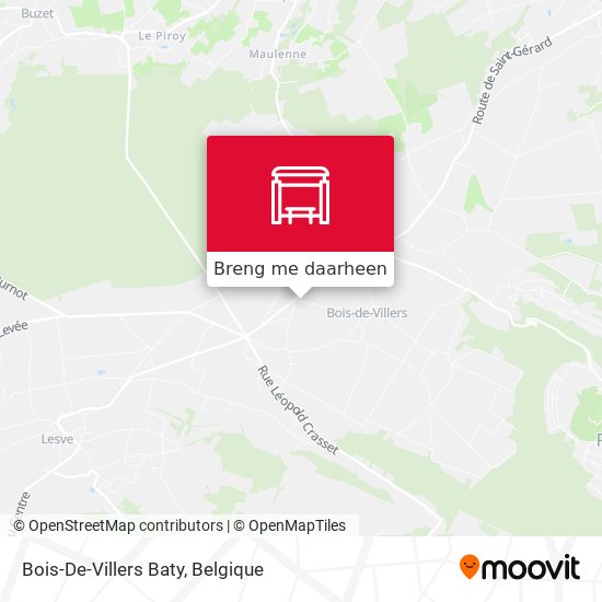 Bois-De-Villers Baty kaart
