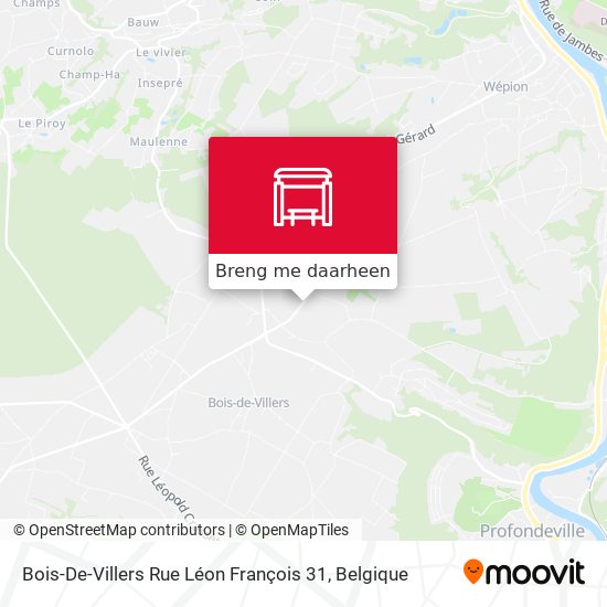 Bois-De-Villers Rue Léon François 31 kaart