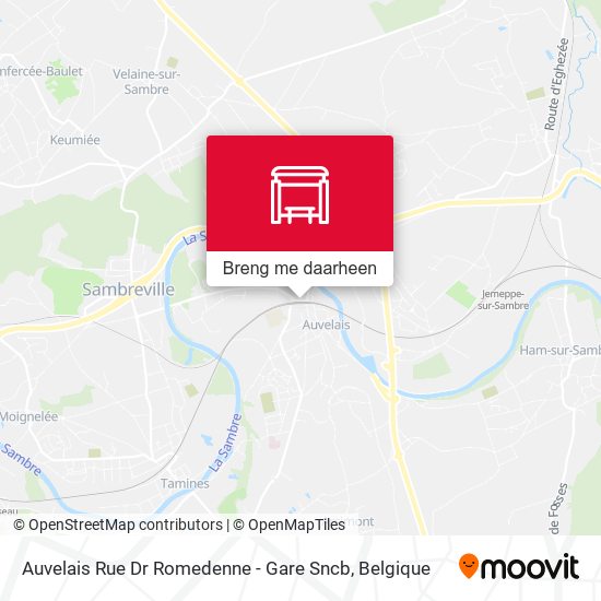 Auvelais Rue Dr Romedenne - Gare Sncb kaart