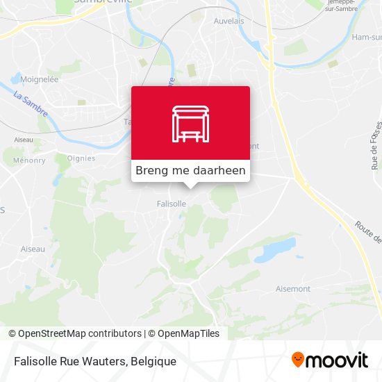 Falisolle Rue Wauters kaart
