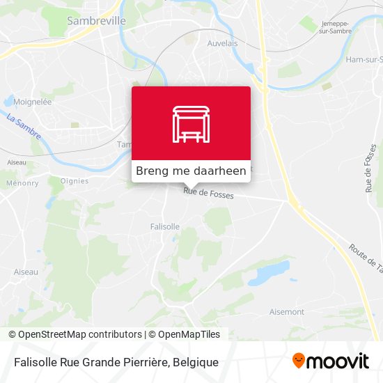 Falisolle Rue Grande Pierrière kaart
