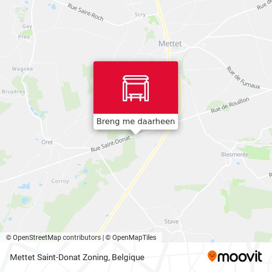 Mettet Saint-Donat Zoning kaart