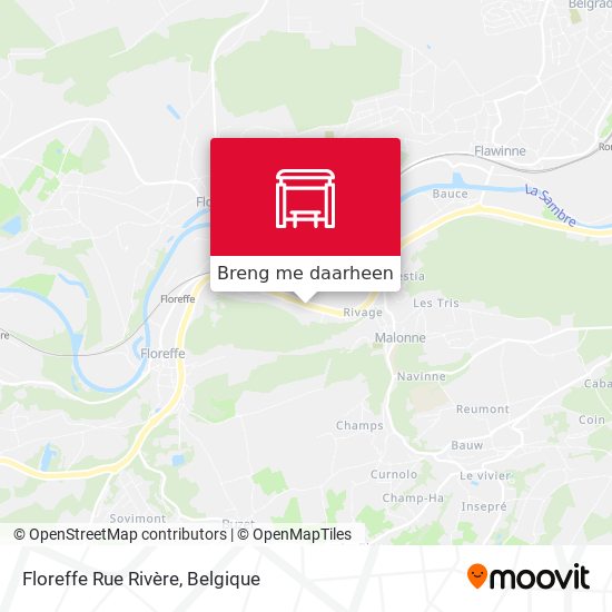 Floreffe Rue Rivère kaart