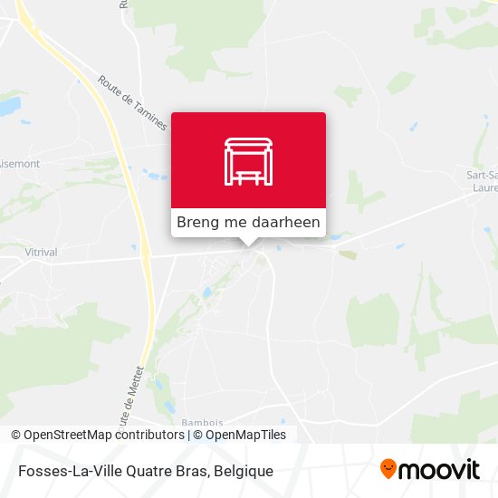 Fosses-La-Ville Quatre Bras kaart