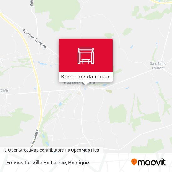 Fosses-La-Ville En Leiche kaart