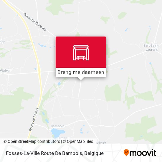 Fosses-La-Ville Route De Bambois kaart
