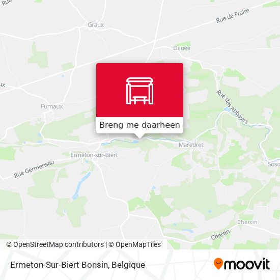 Ermeton-Sur-Biert Bonsin kaart
