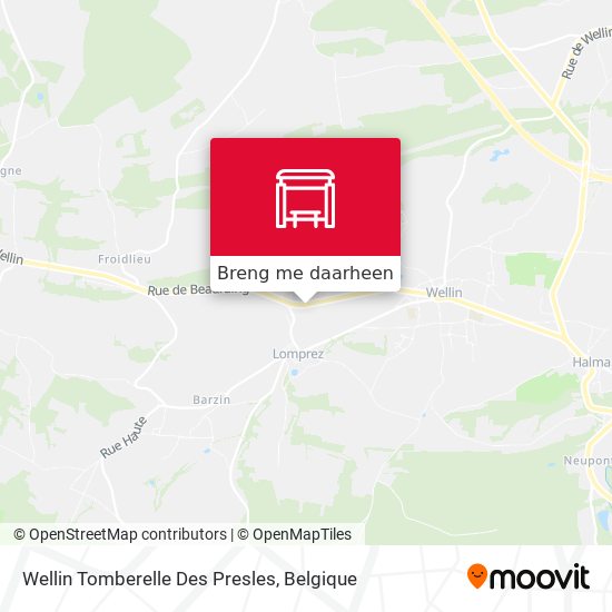 Wellin Tomberelle Des Presles kaart