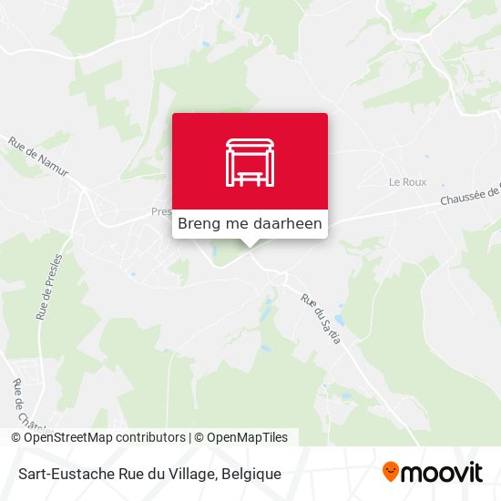 Sart-Eustache Rue du Village kaart