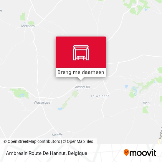 Ambresin Route De Hannut kaart