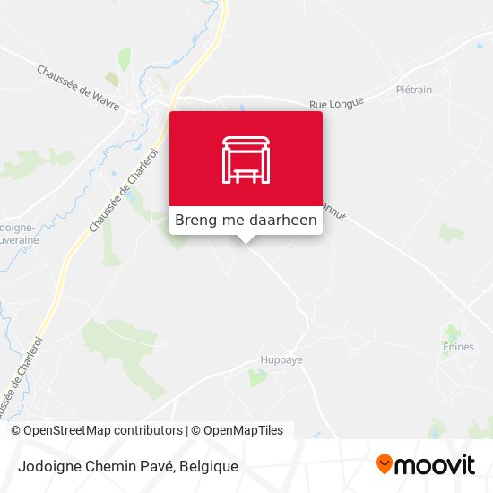 Jodoigne Chemin Pavé kaart