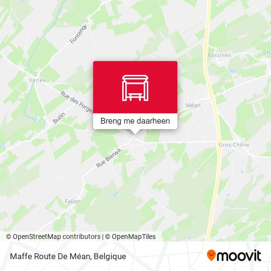 Maffe Route De Méan kaart